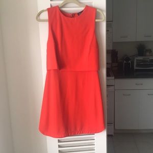 Like new. Topshop red cocktail mini dress.